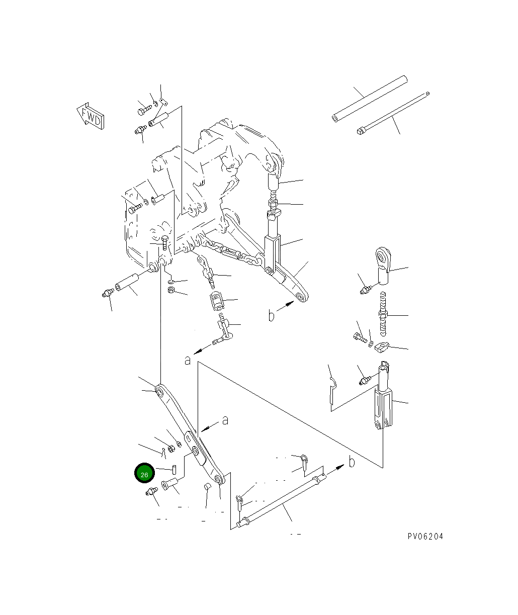Палец 120-Y54-4450 Komatsu