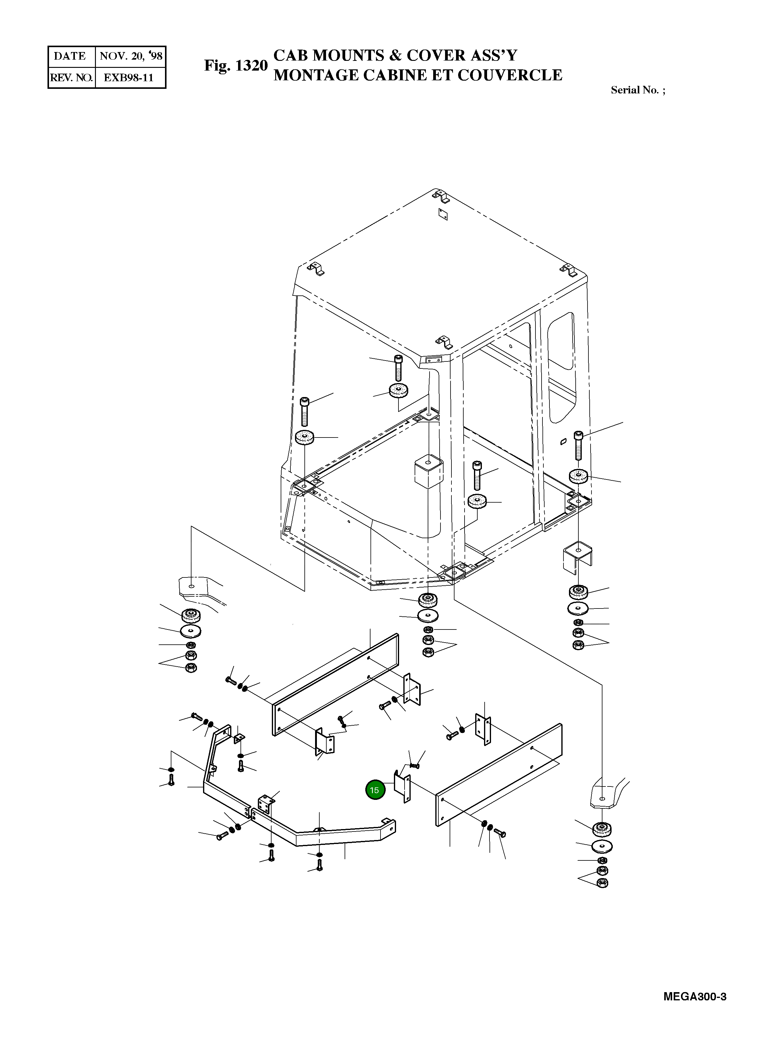 Кронштейн 4197-1084 Komatsu