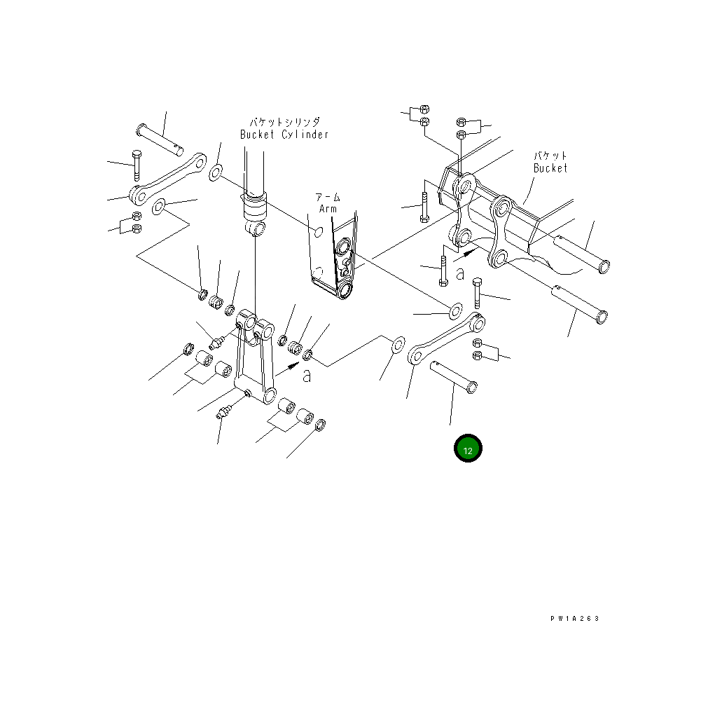 Палец 22U-70-21190NU Komatsu