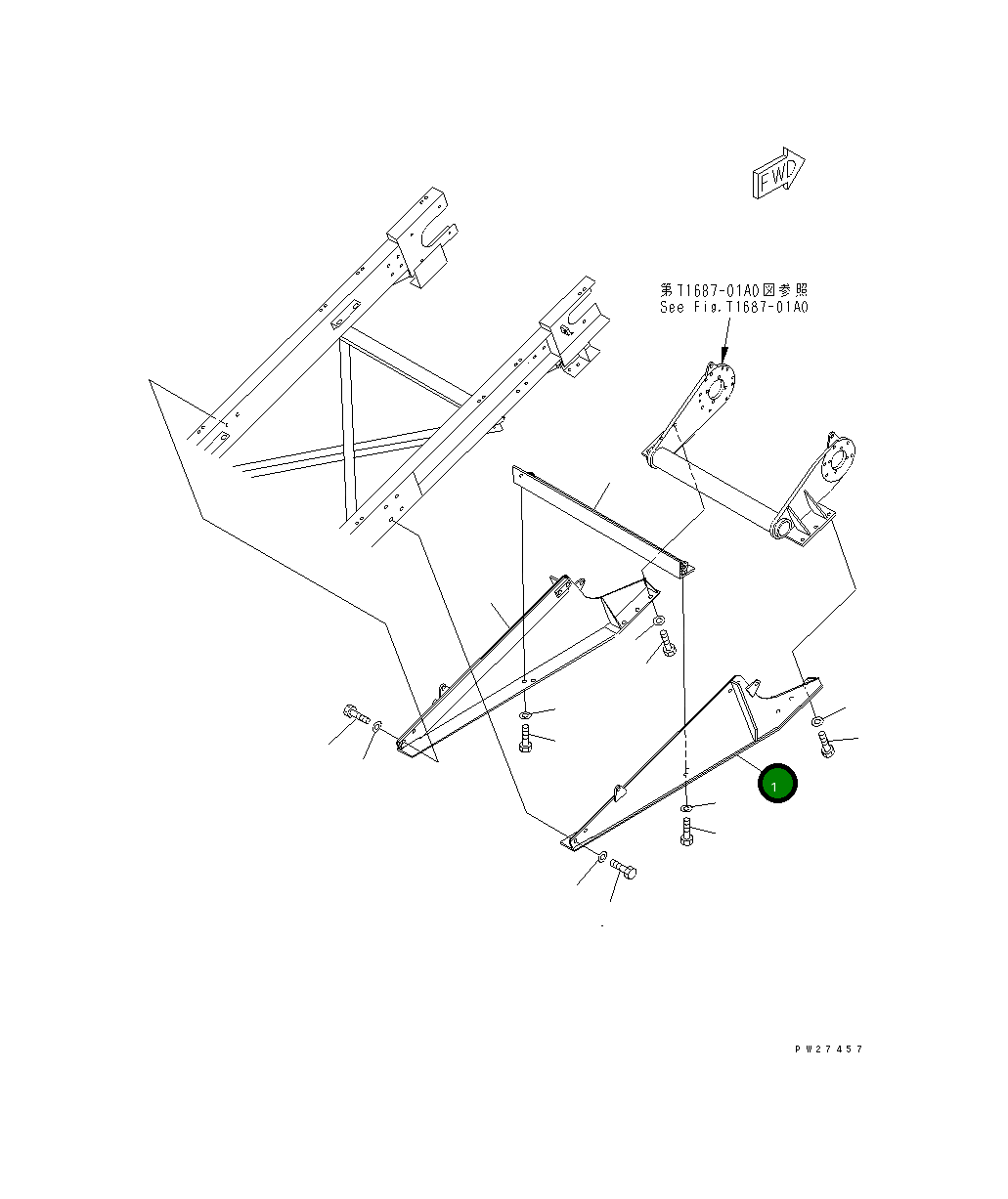Кронштейн 8255-78-1350 Komatsu