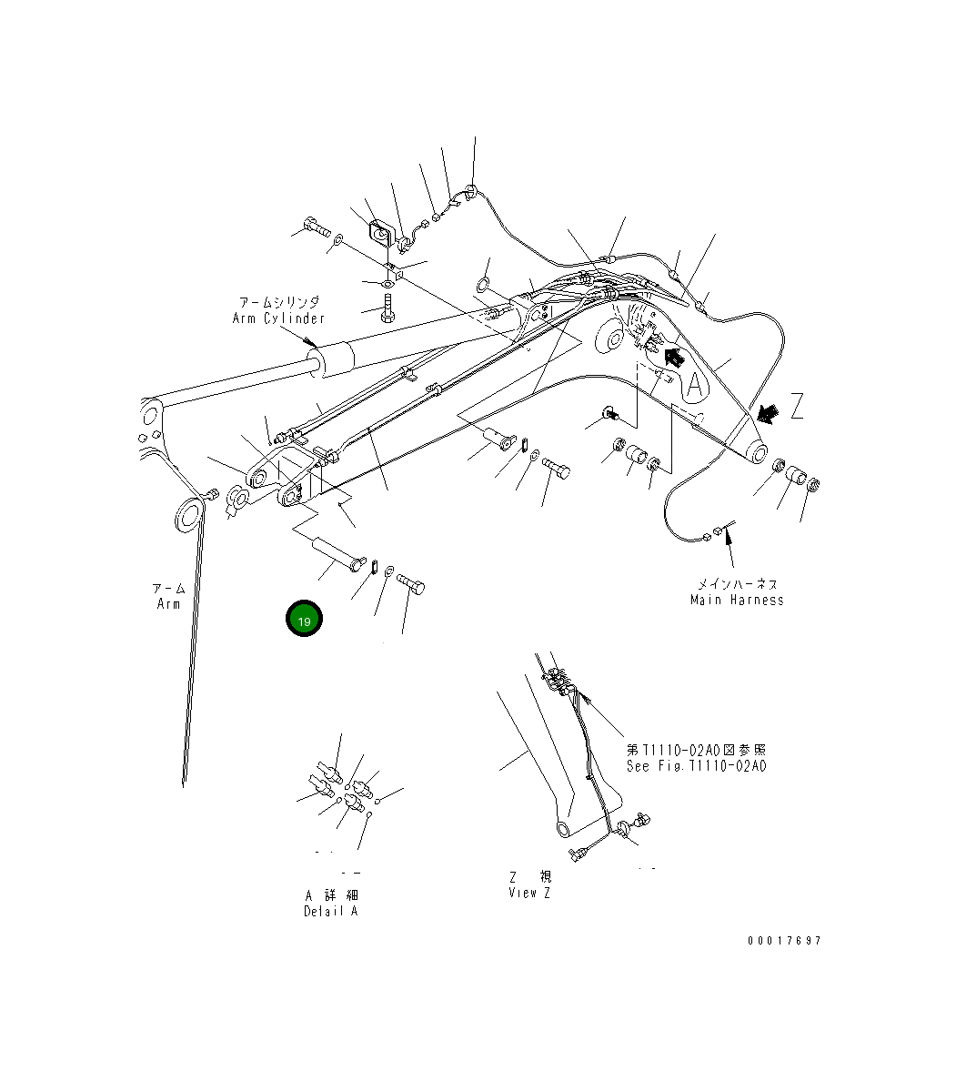 Палец 22B-70-15220 Komatsu