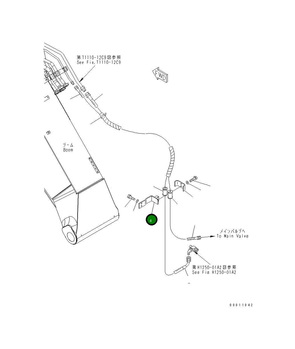 Кронштейн 22U-62-27610 Komatsu