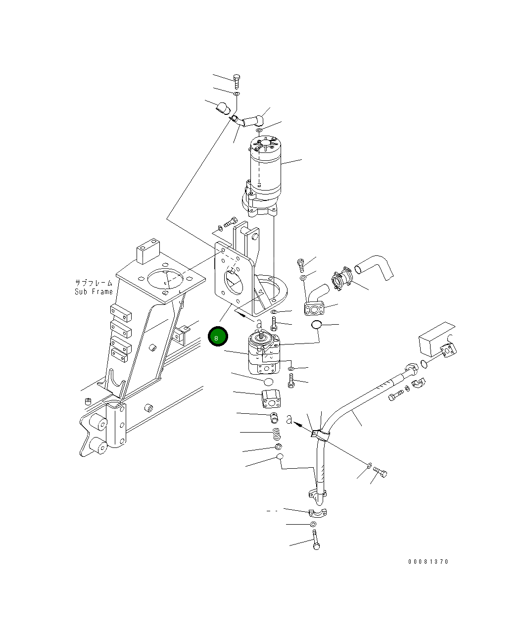 Кронштейн 56D-61-21832 Komatsu