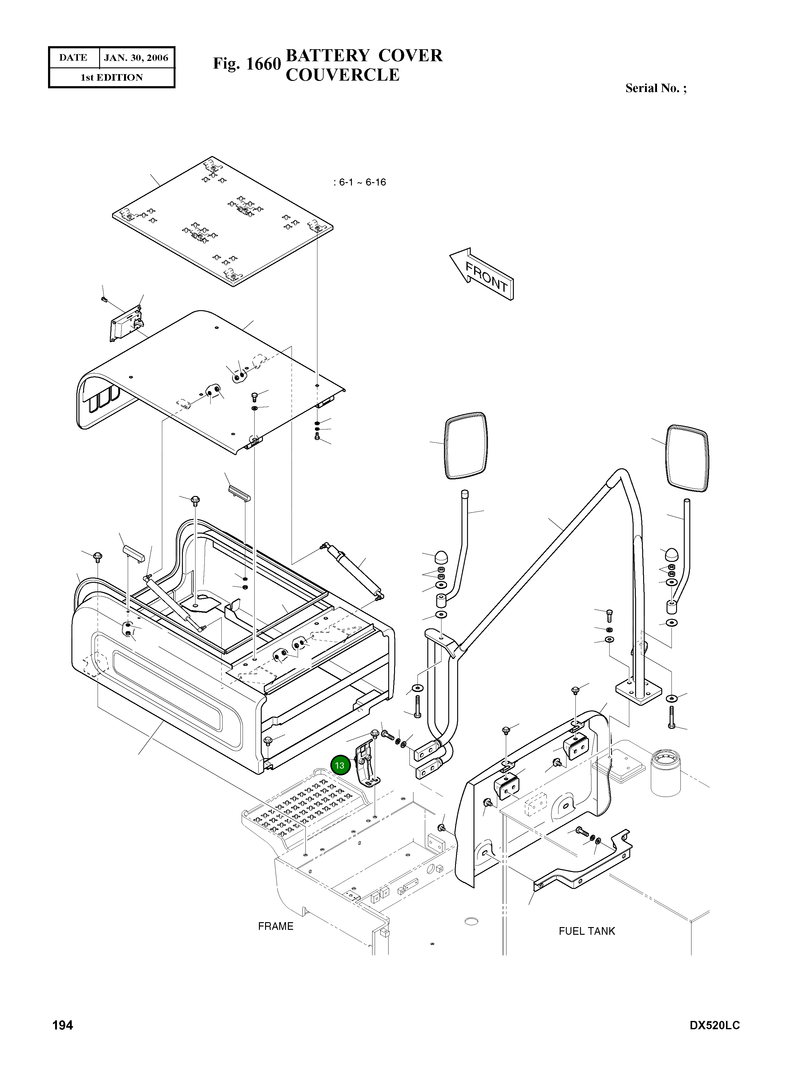 Кронштейн 195-02624C Komatsu