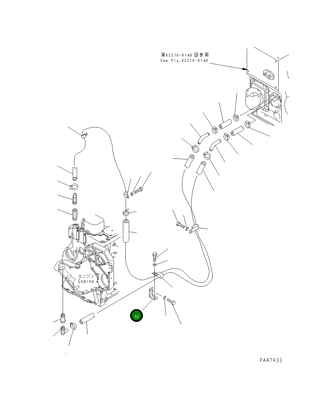 Кронштейн 124-911-1290 Komatsu