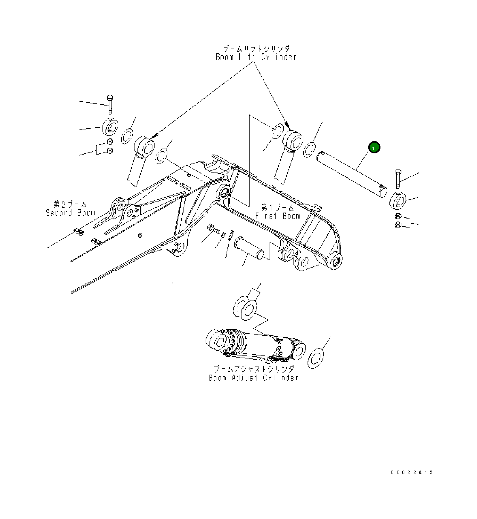 Палец 20G-70-36132 Komatsu