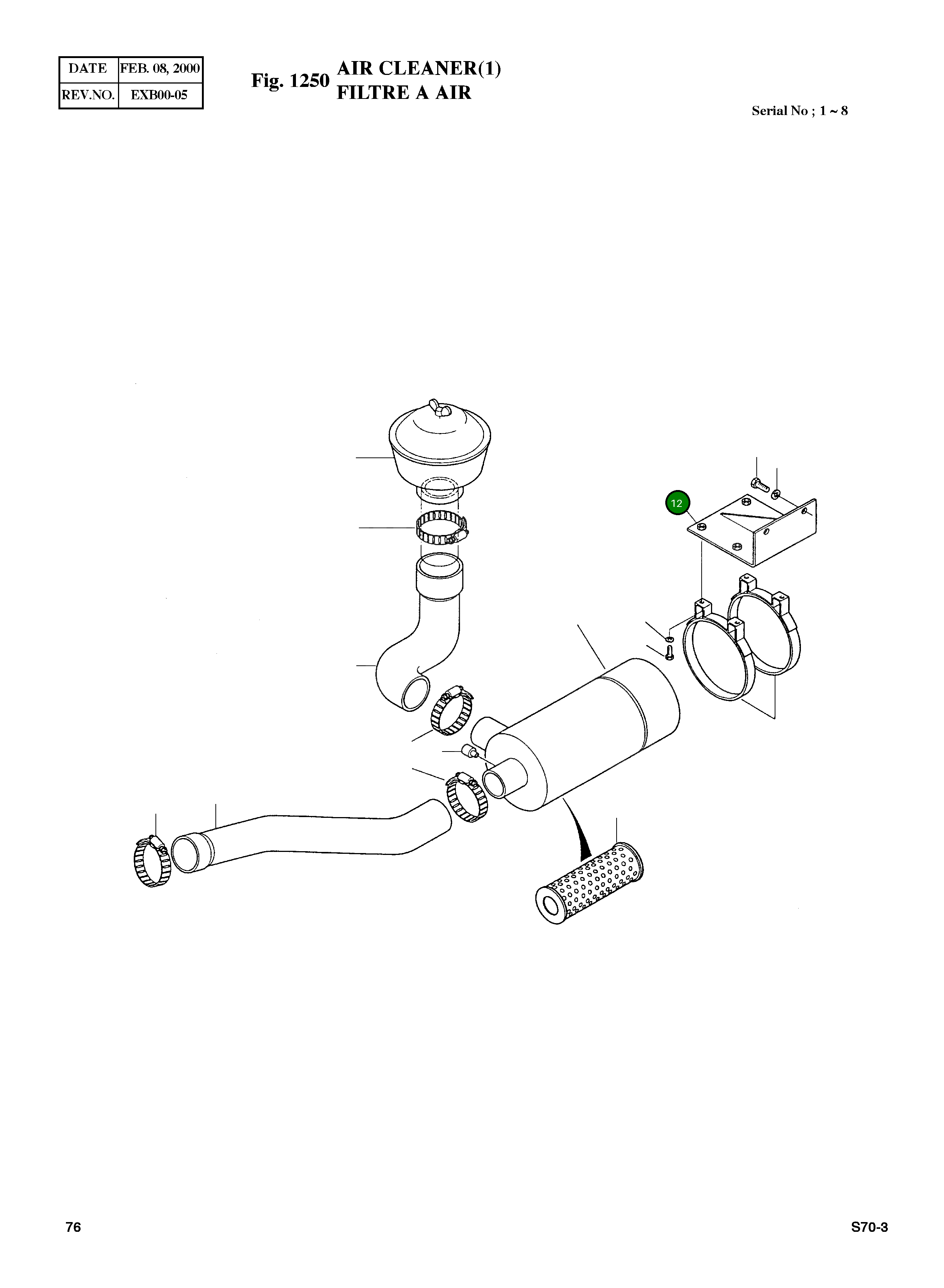 Кронштейн 2195-3644 Komatsu
