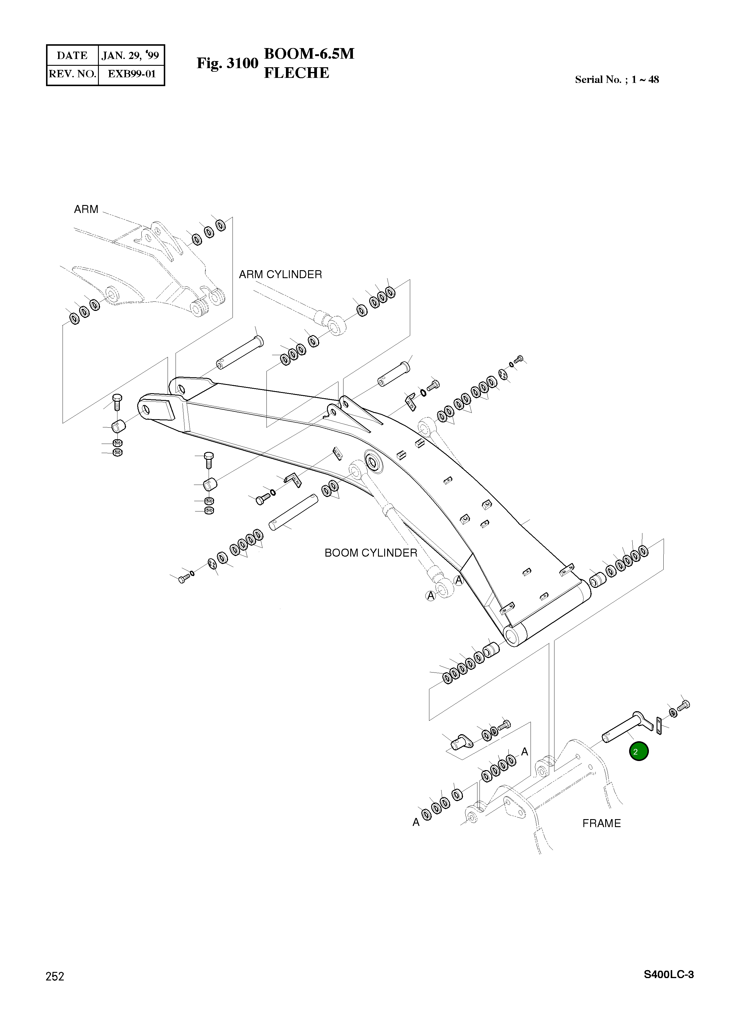 Палец 2123-4189A Komatsu