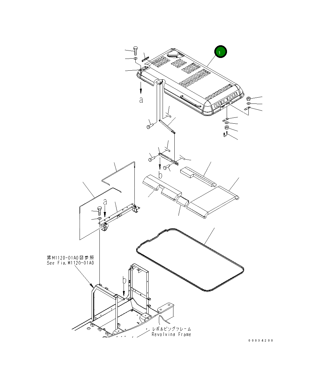 Капот 20J-54-10650 Komatsu