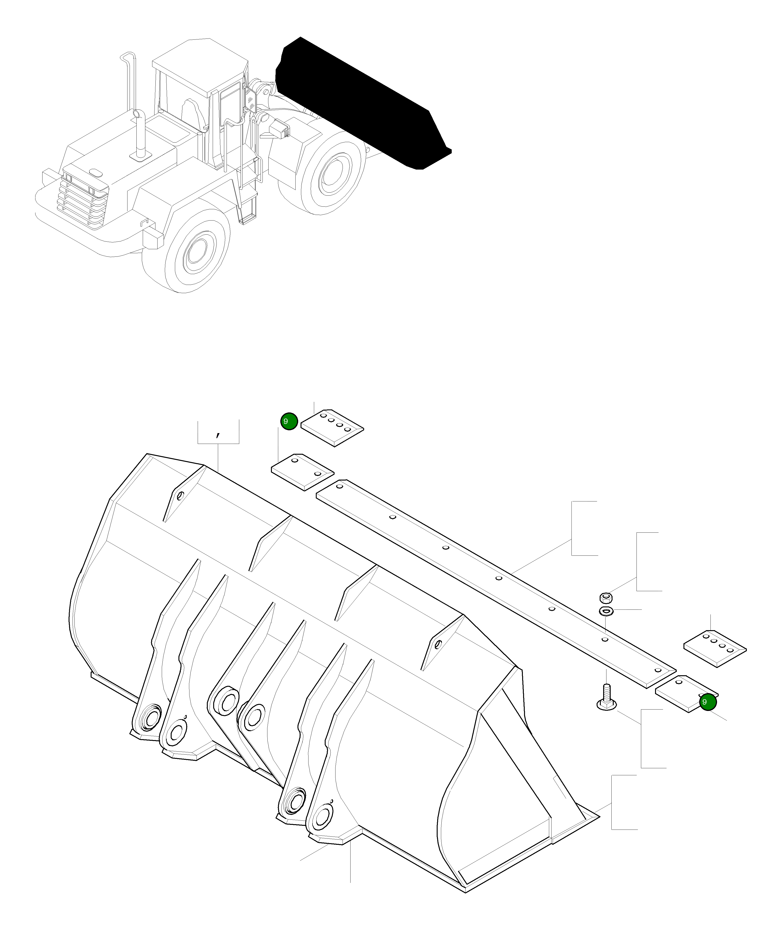 Нож 423-70-H2460 Komatsu