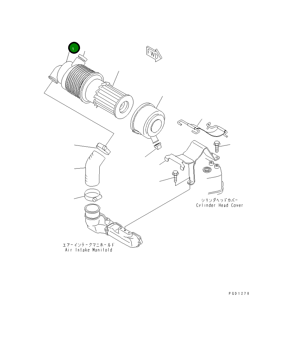 Корпус YM119233-12660 Komatsu