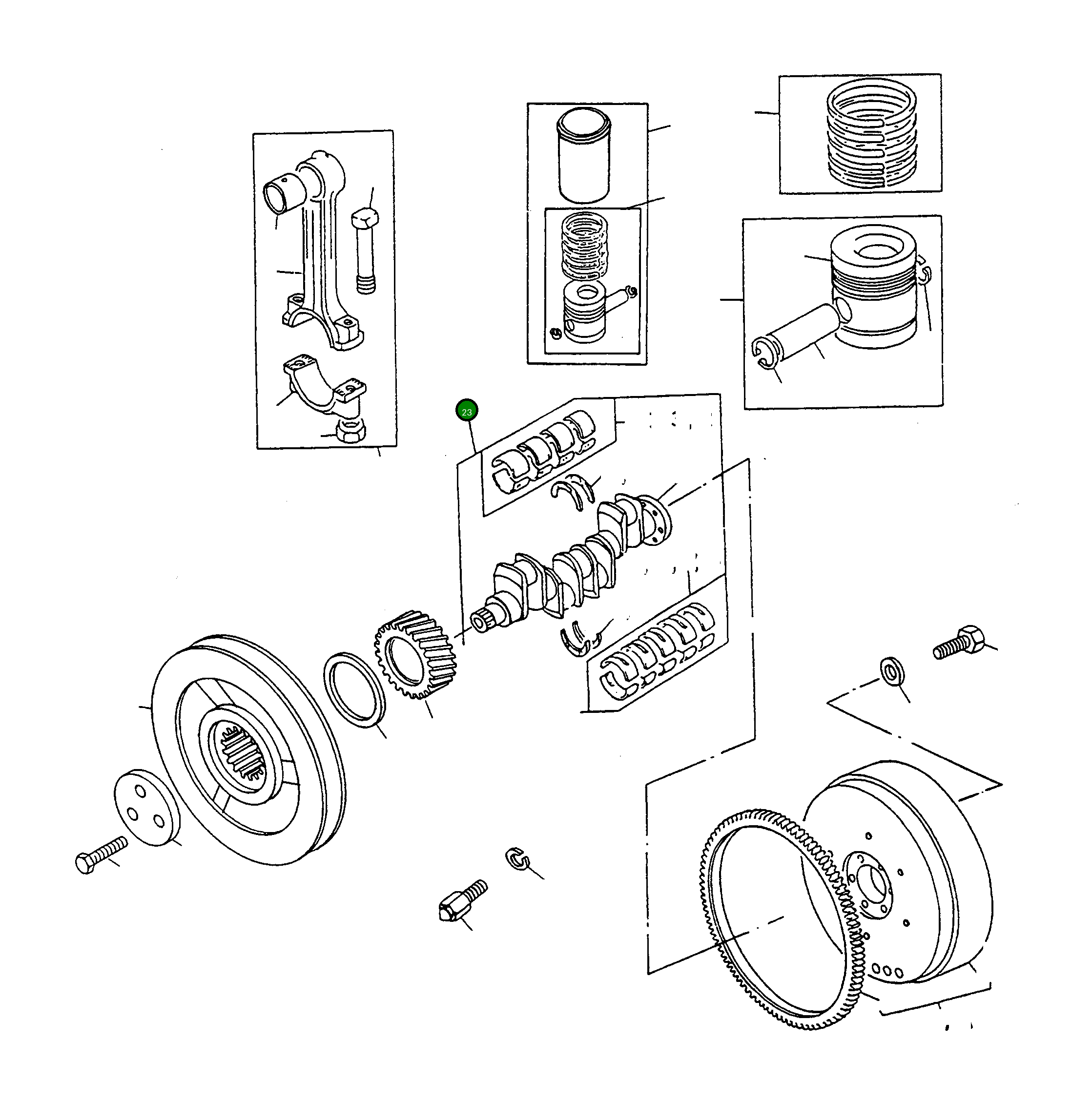 Коленчатый вал 4906629M91 Komatsu