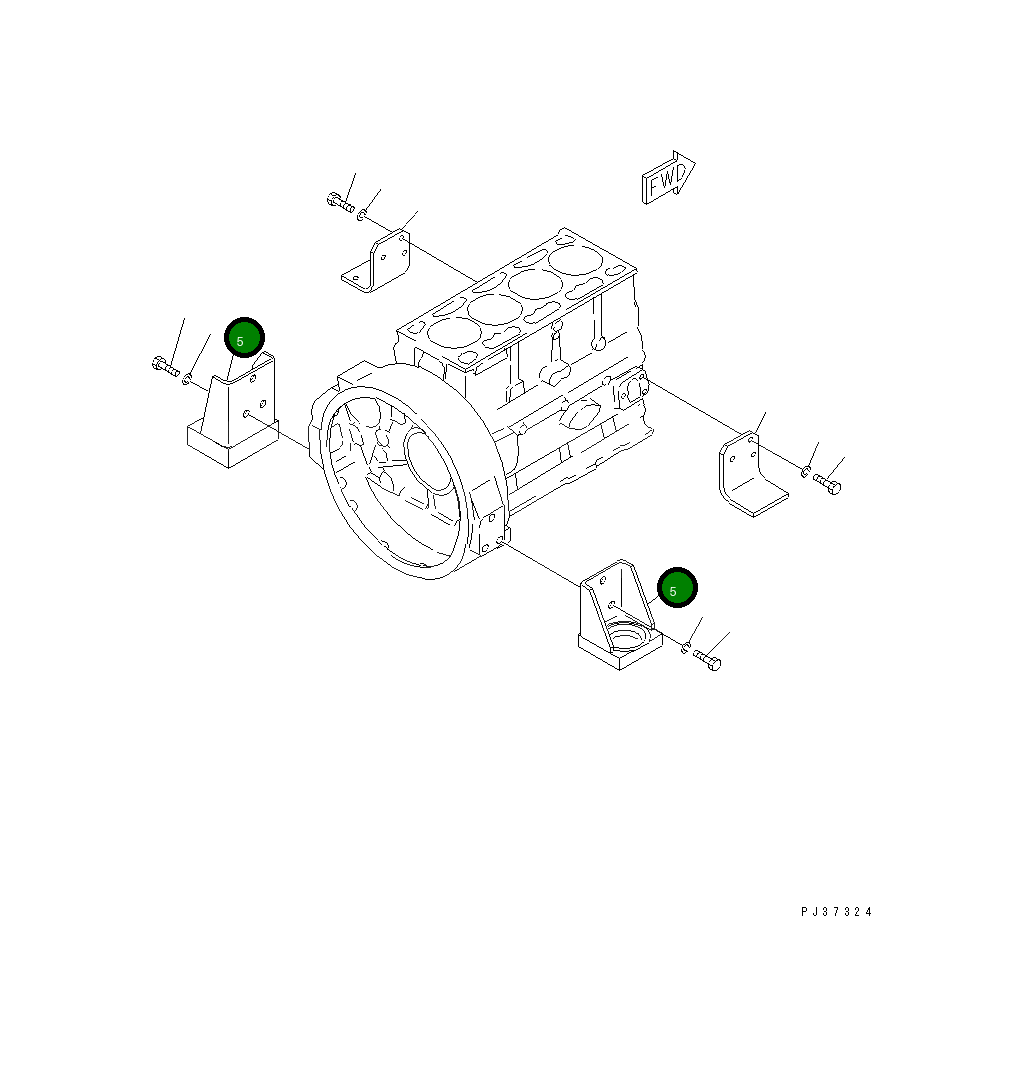 Опора 6144-25-4710 Komatsu