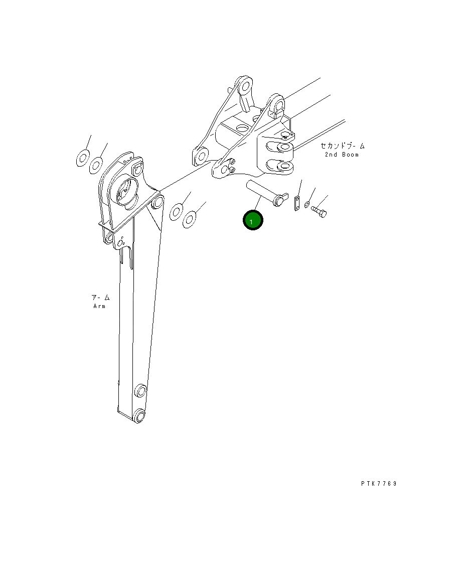 Палец 21X-70-31251 Komatsu