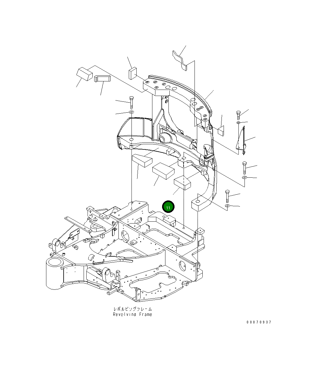 Лист 22L-46-37240 Komatsu