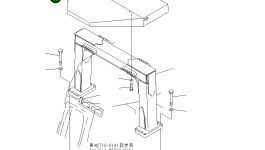 Крыша 195-978-4731 Komatsu
