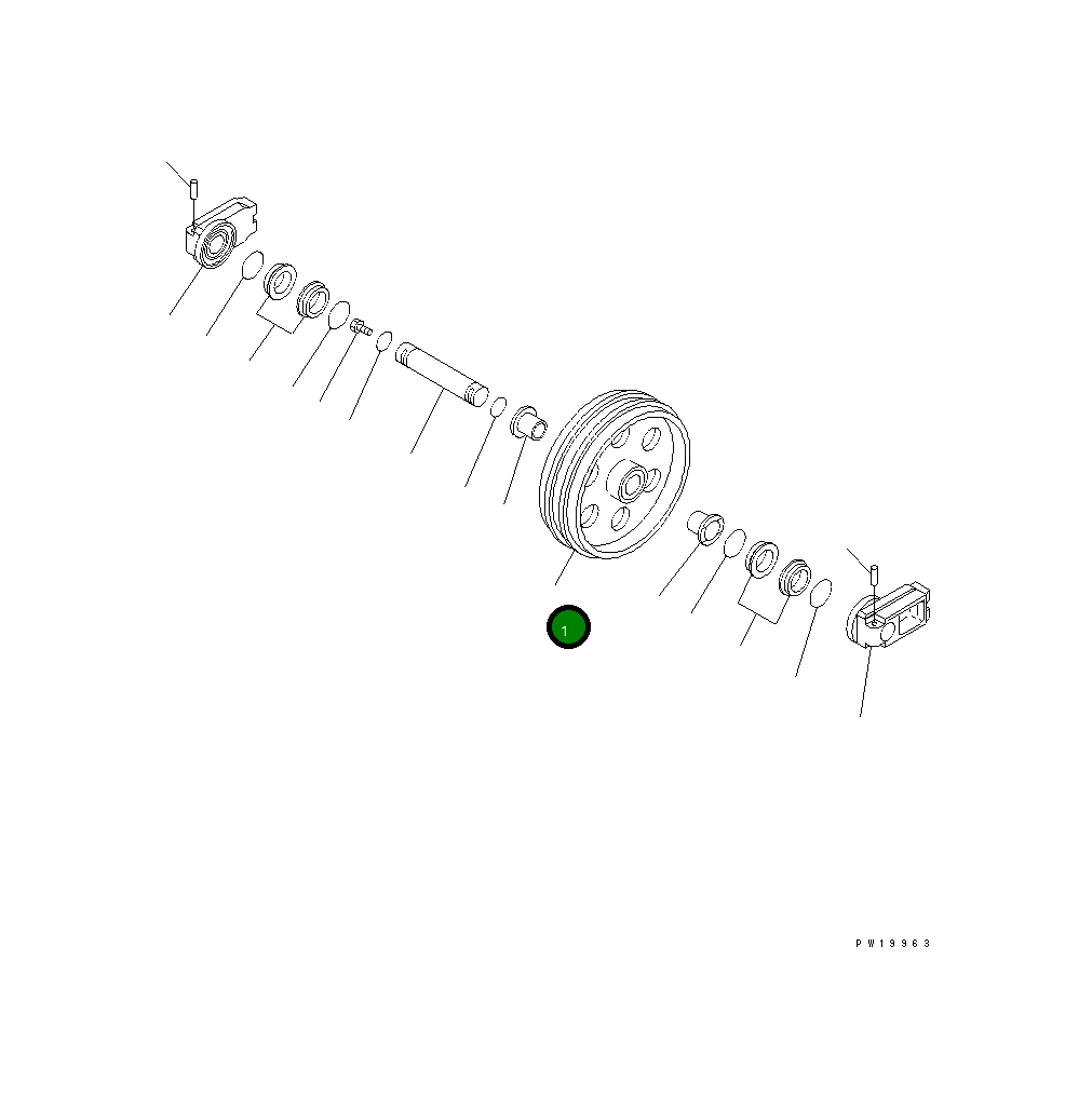 Направляющее колесо 20Y-30-28410 Komatsu