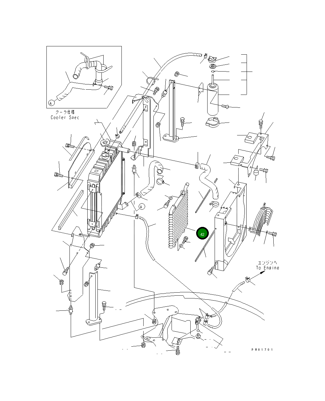 Масляный радиатор YM172423-74800 Komatsu