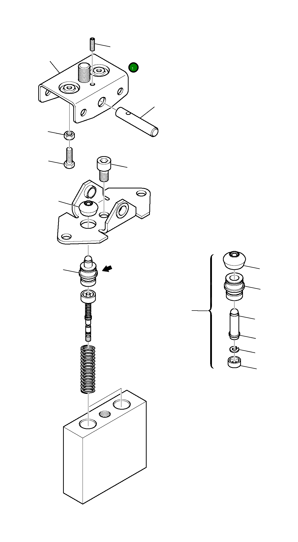 Опора 21D-60-13960 Komatsu