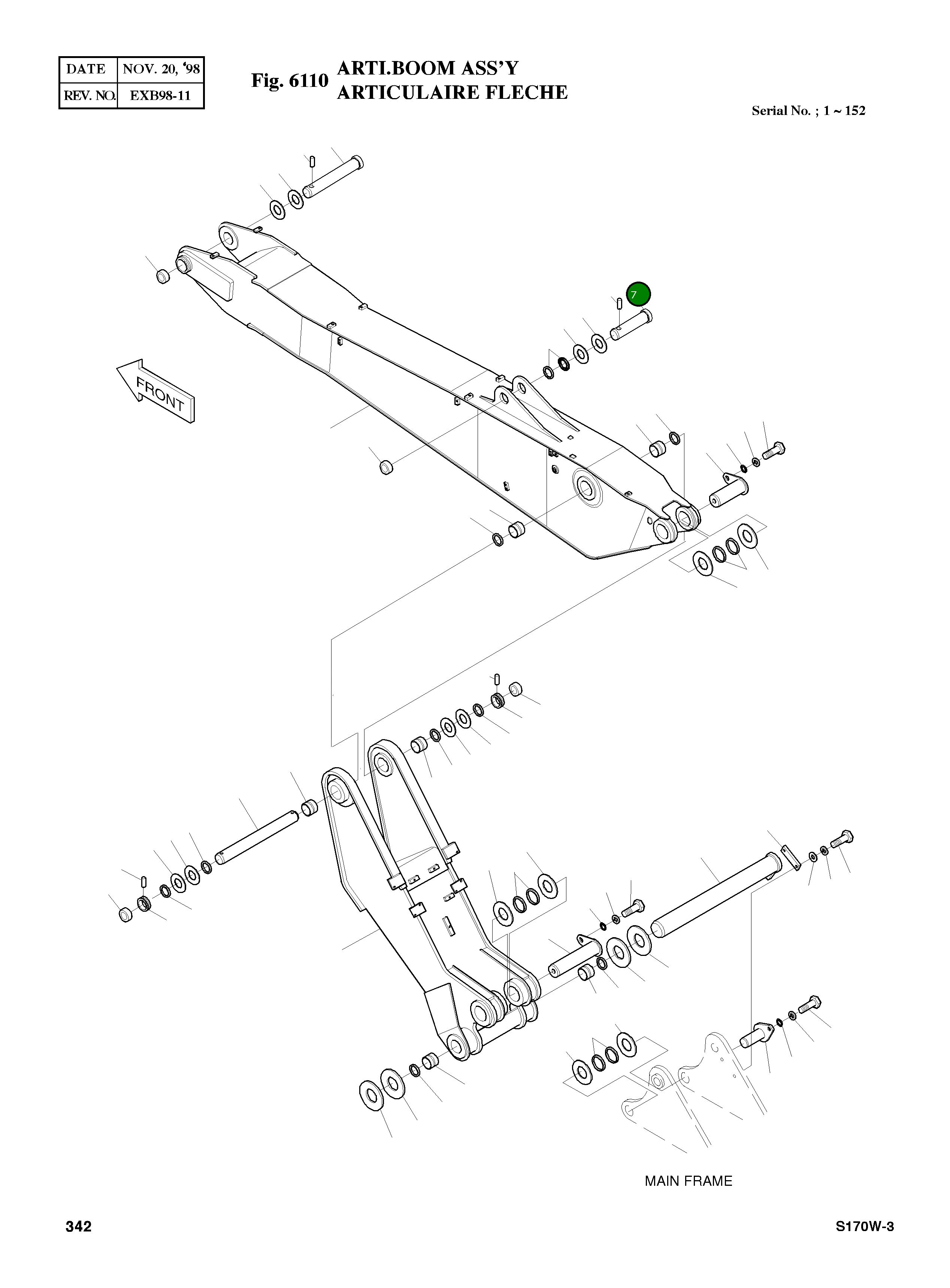 Палец 2123-4055 Komatsu