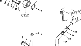 Кронштейн 6711-61-1281 Komatsu