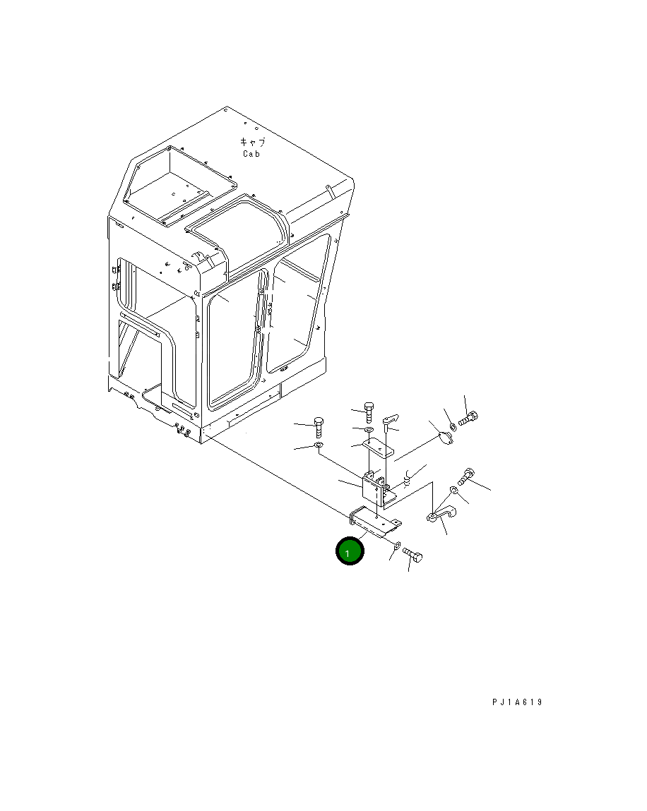 Кронштейн 156-911-1710 Komatsu