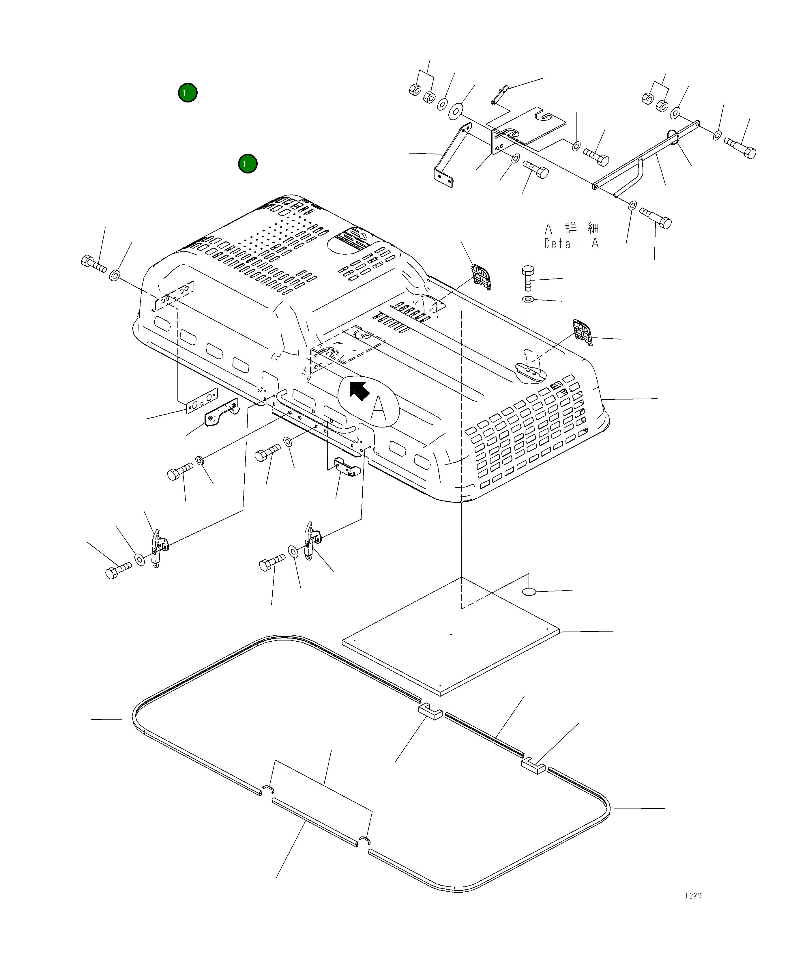 Капот 2A5-54-25711 Komatsu