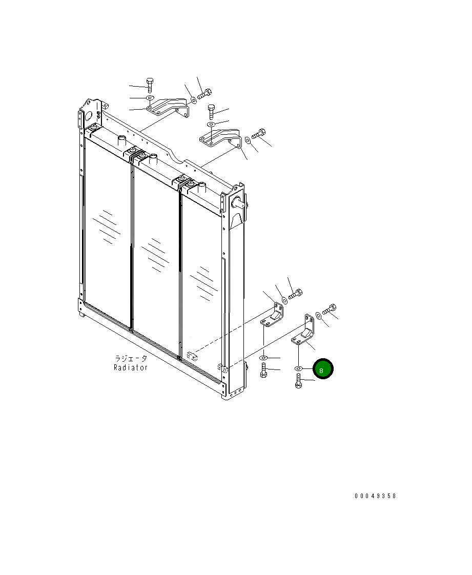 Кронштейн 195-03-64731 Komatsu