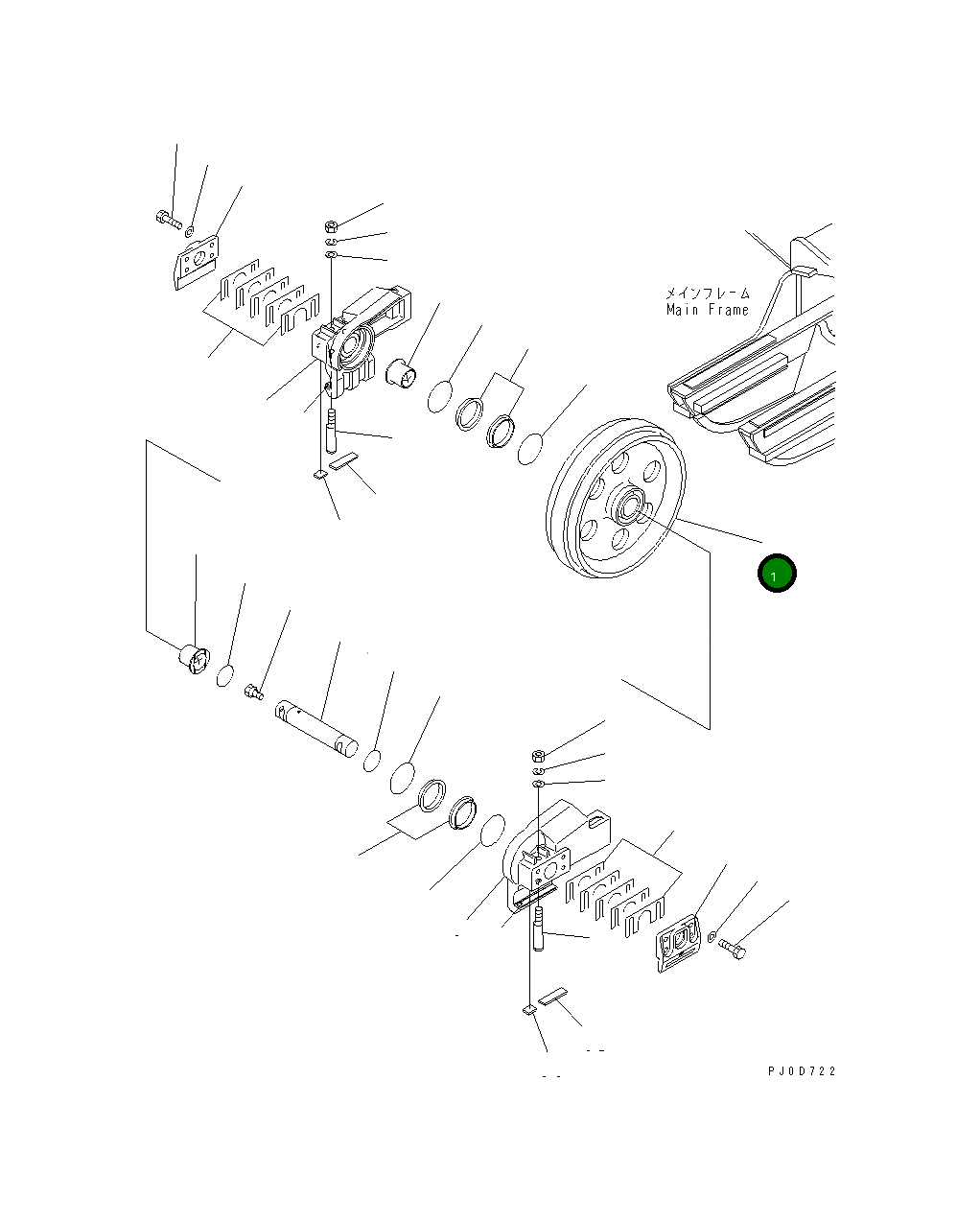 Направляющее колесо 11Y-30-18110 Komatsu