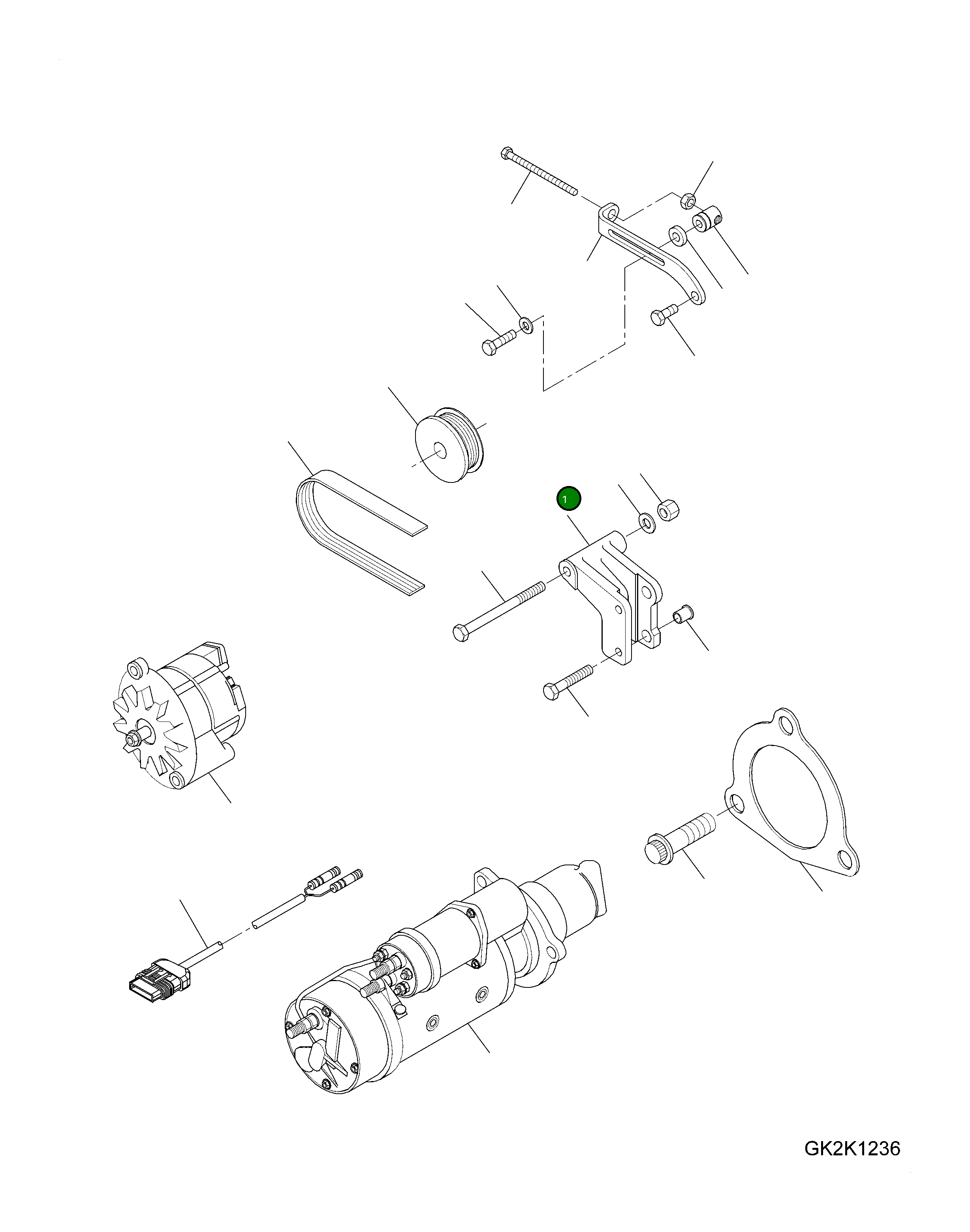 Кронштейн станины CU3883158 Komatsu
