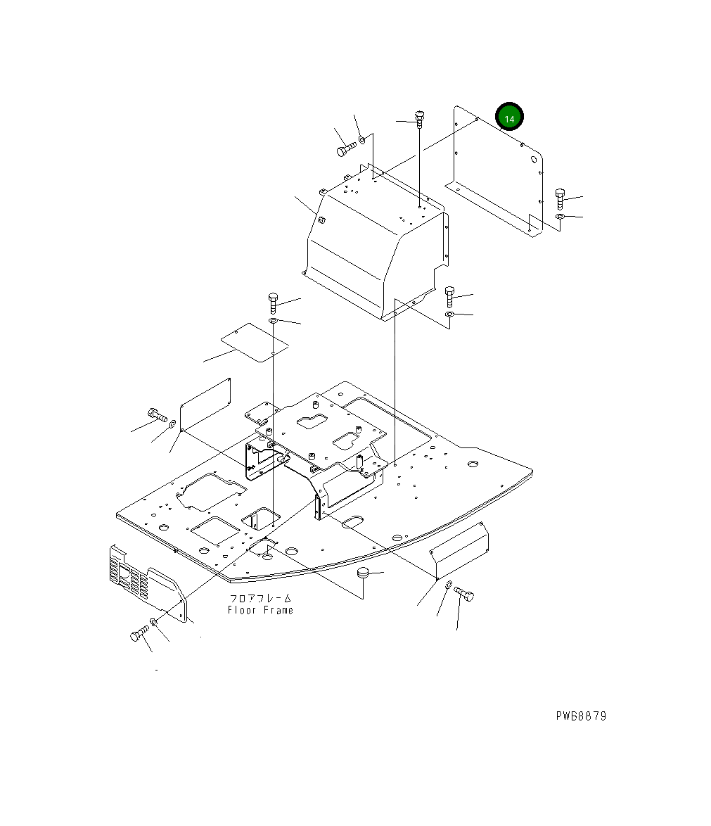 Кронштейн 22U-54-13352 Komatsu