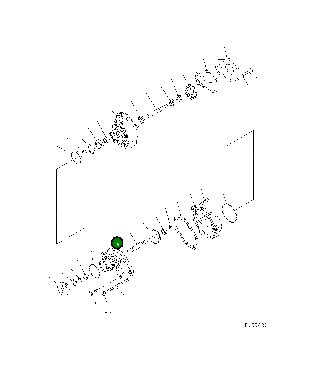Корпус 6218-61-1610 Komatsu