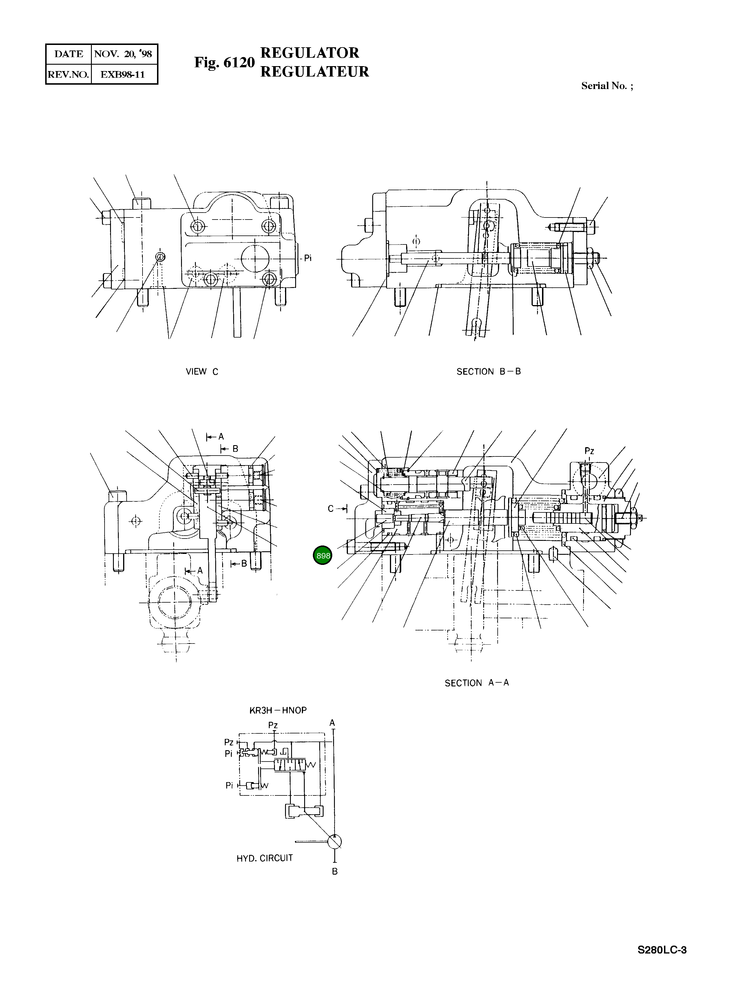 Палец 216516 Komatsu