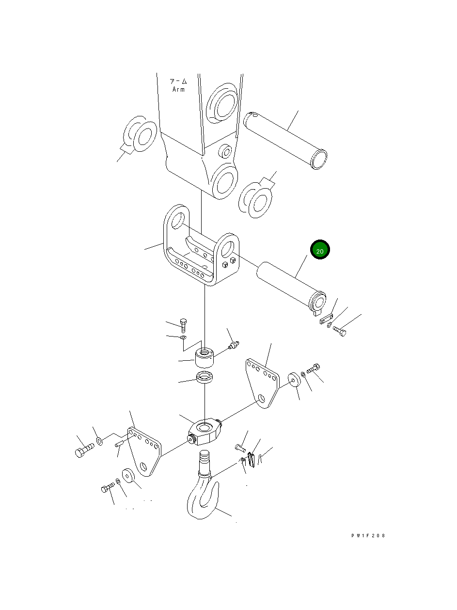 Палец 21W-70-11180 Komatsu