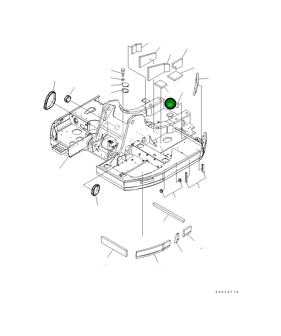 Лист 22U-46-27370 Komatsu