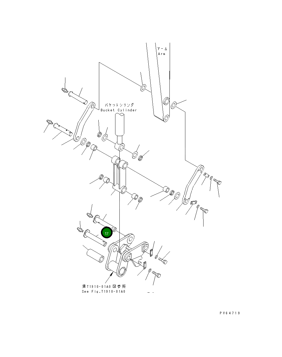 Палец 22K-70-13220 Komatsu