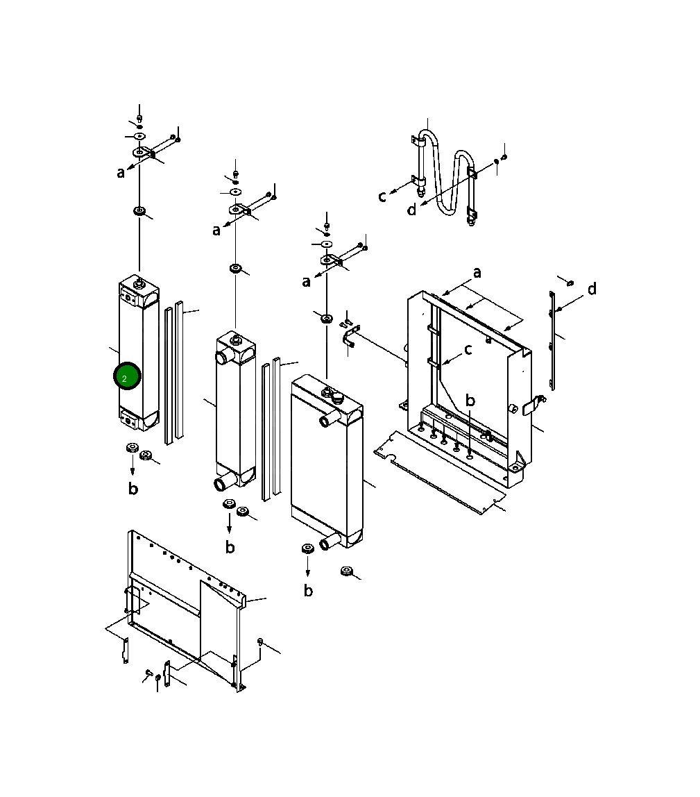 Масляный радиатор 418-03-B1130 Komatsu