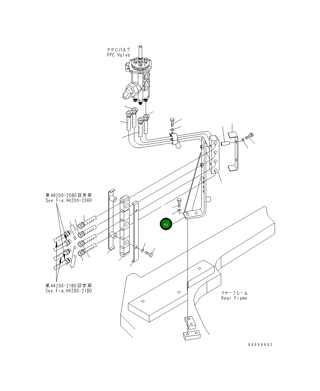 Кронштейн 427-S33-3350 Komatsu