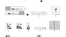 Наклейка 418-U77-4130 Komatsu