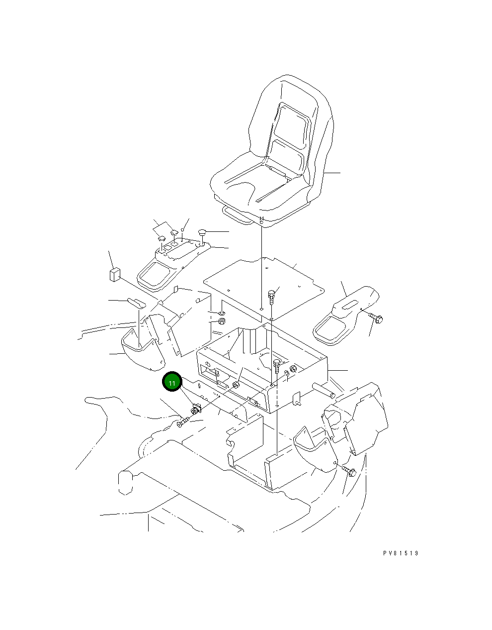 Крепёж шкалы YM172212-61230 Komatsu