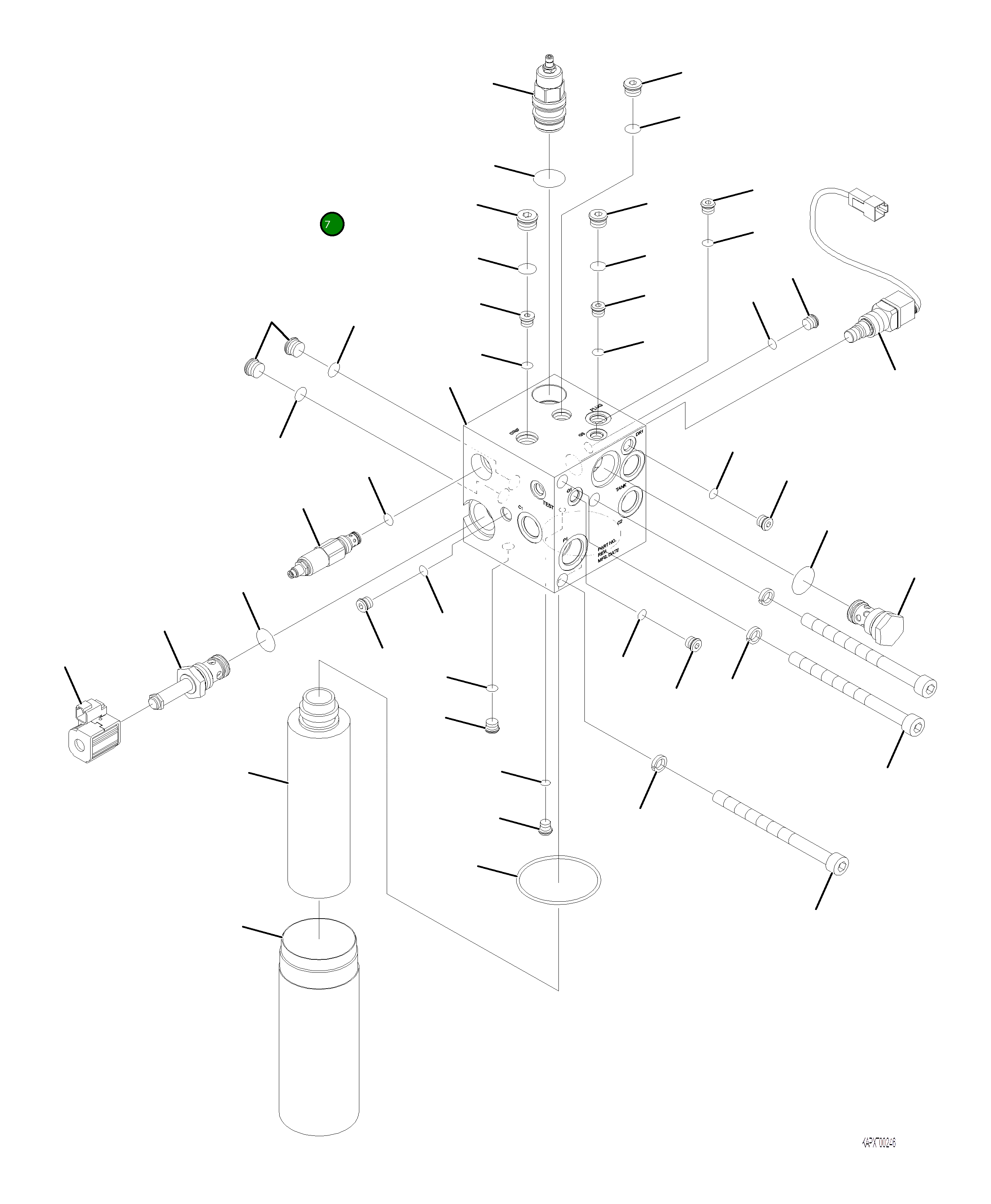 Обратный клапан 4A1-60-25460 Komatsu