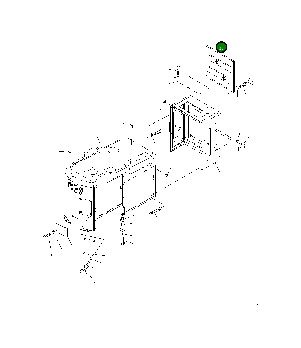 Маска 23B-54-52520 Komatsu