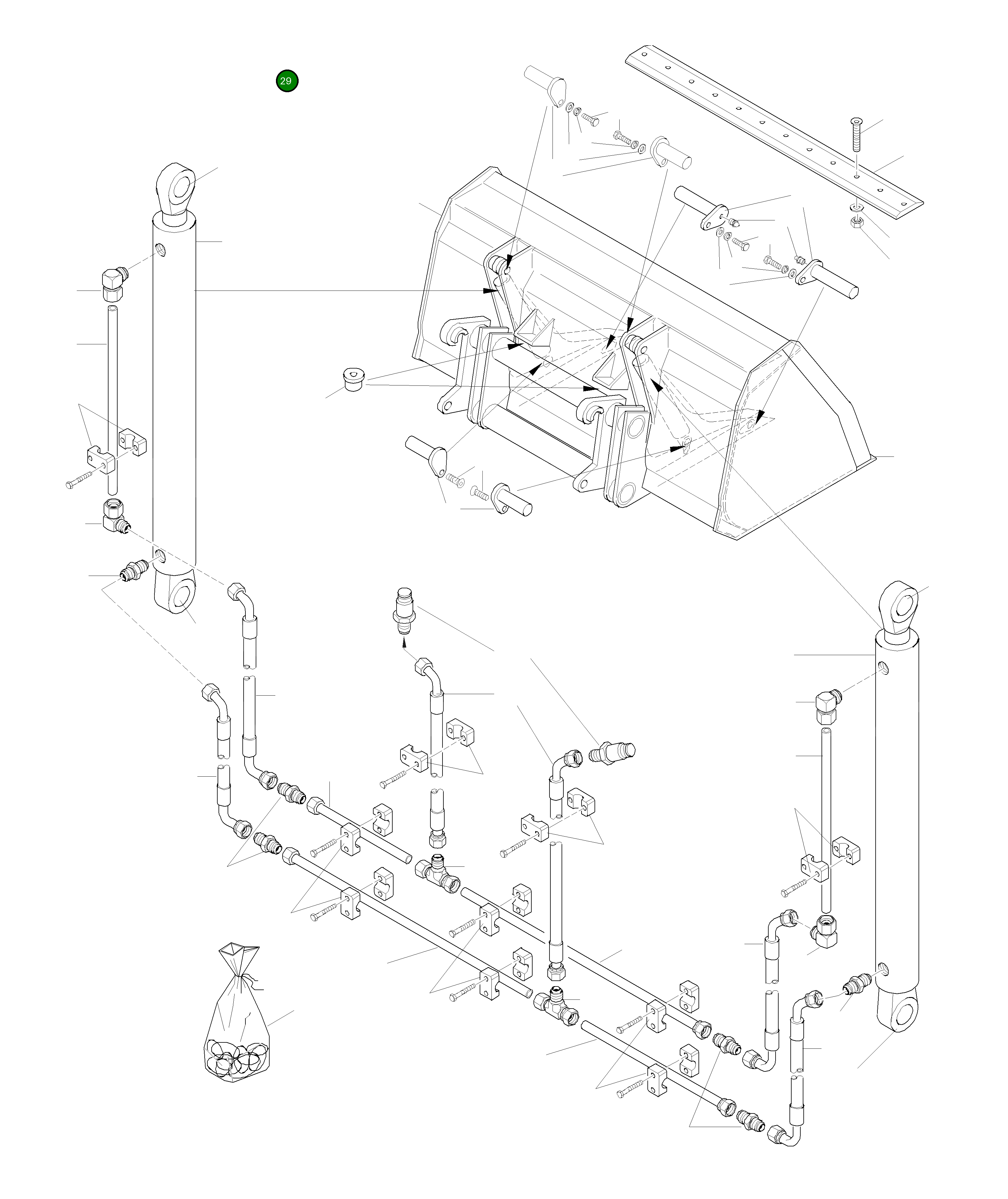 Нож 421-70-H0P21 Komatsu