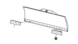 Левый концевой резец 1209 130 H1 Komatsu