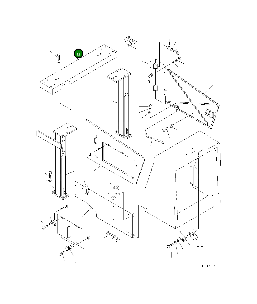 Кронштейн 23B-972-1273 Komatsu