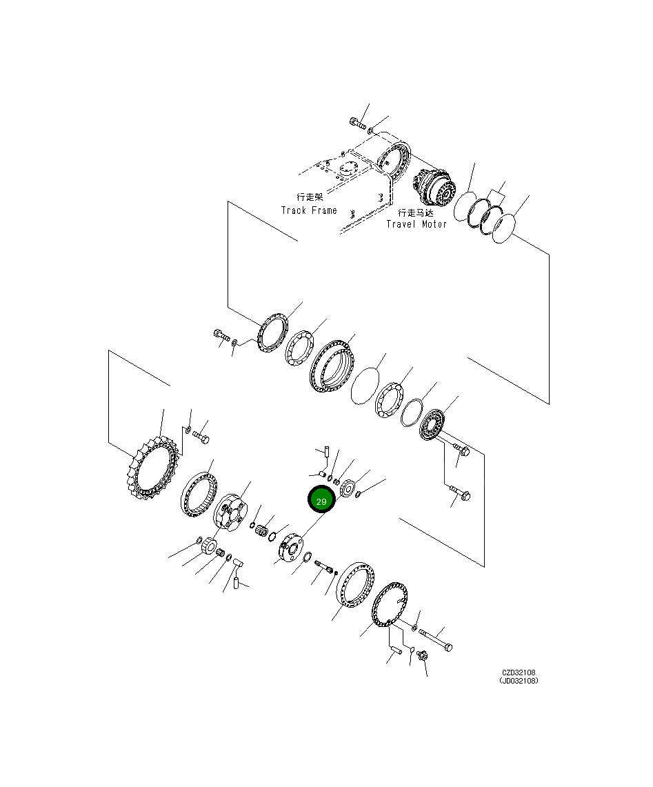 Палец 21M-27-11240 Komatsu