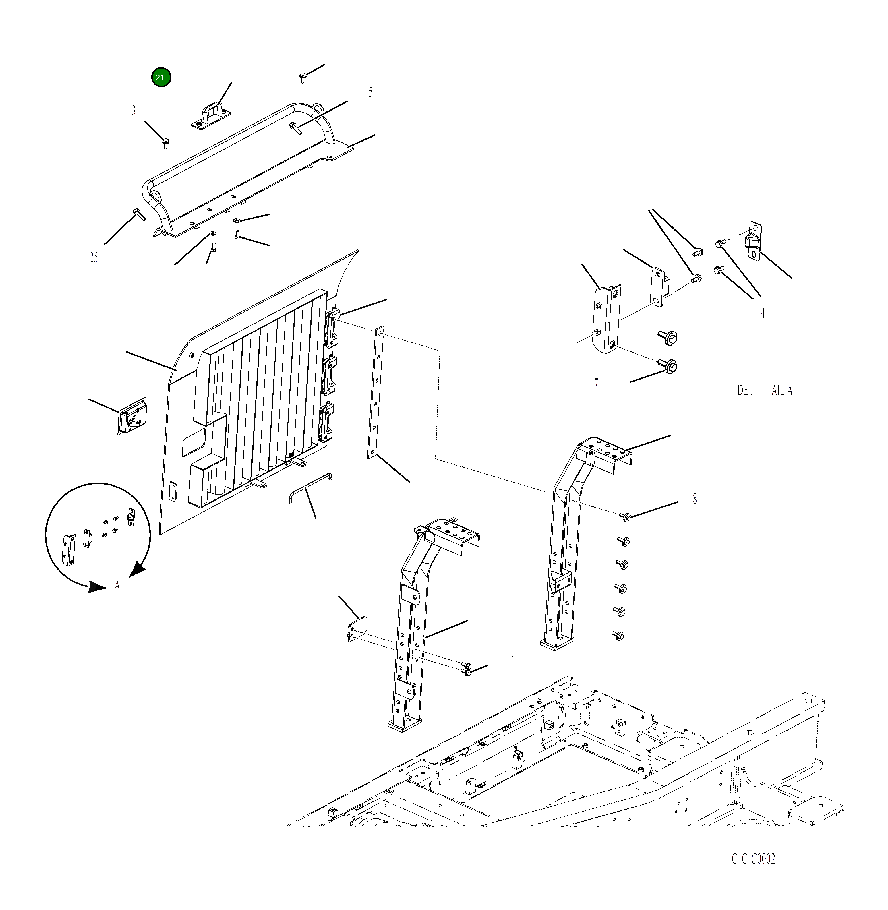 Кронштейн 2A6-54-A1810 Komatsu