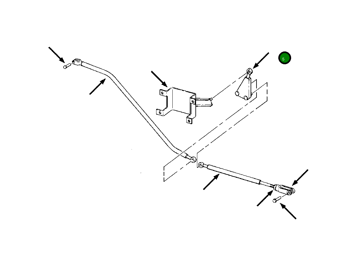 Коромысло тяги дросселя 1277 968 H91 Komatsu