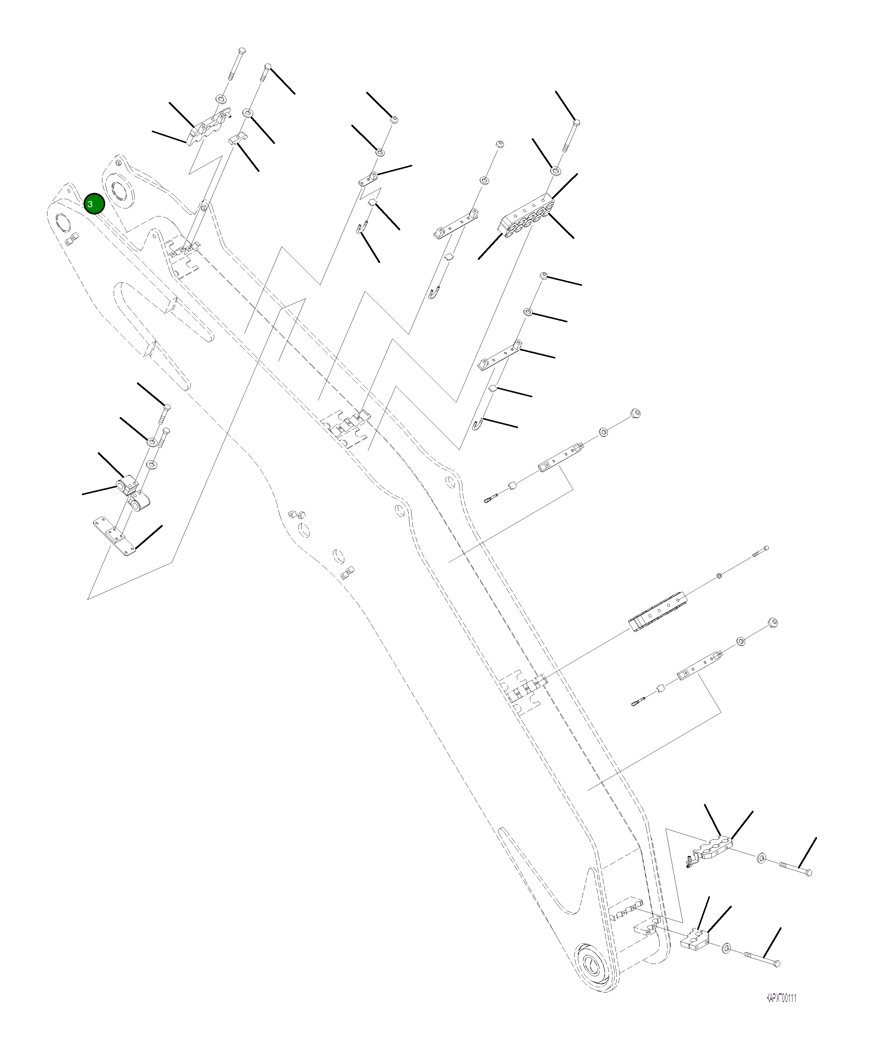 Кронштейн 4A1-70-21460 Komatsu