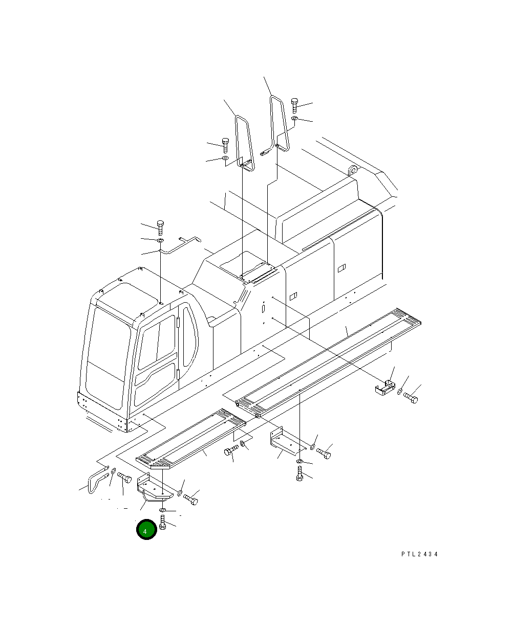Кронштейн 209-54-75240 Komatsu